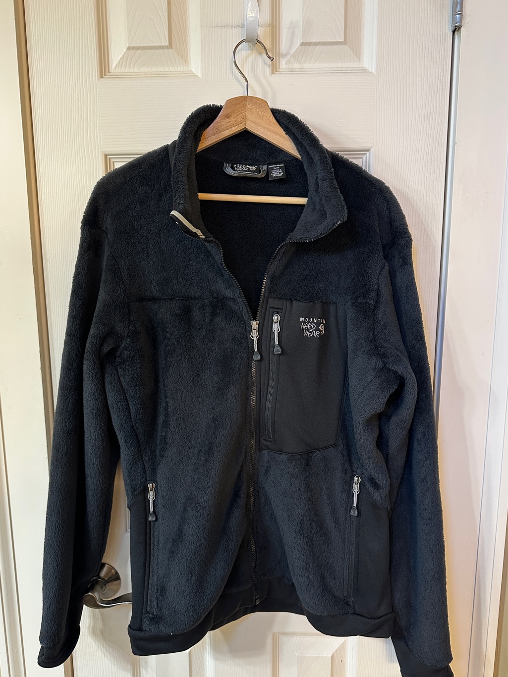 Mountain Hardwear Womens Black Fleece Zip Up Jacket Warm Cozy Outdoor Xl